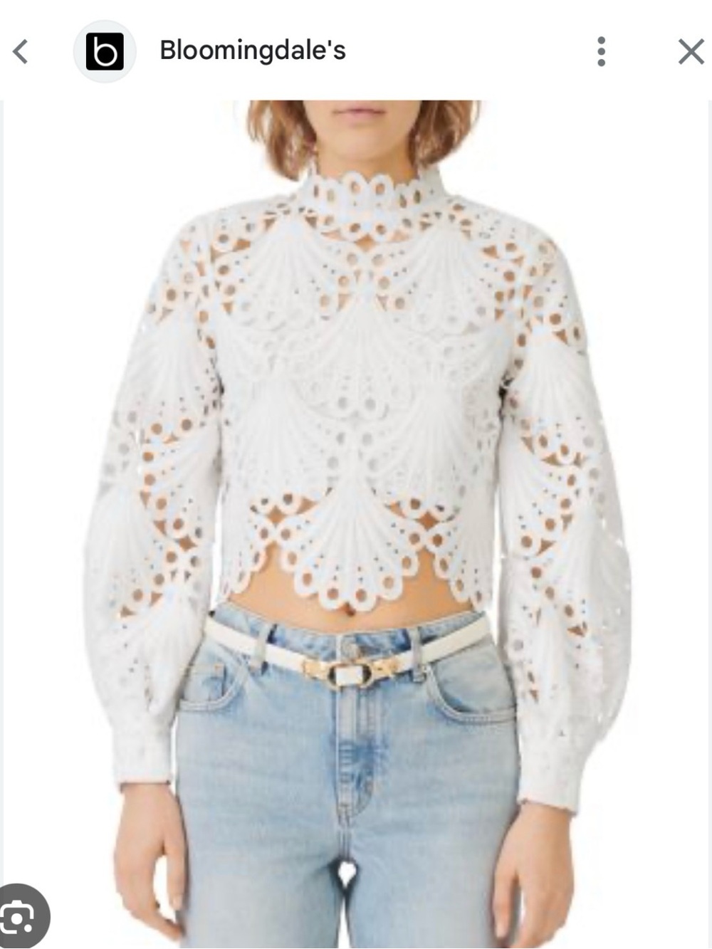 Maje
Lulie Guipure Crop Top - cardigan size 2 new